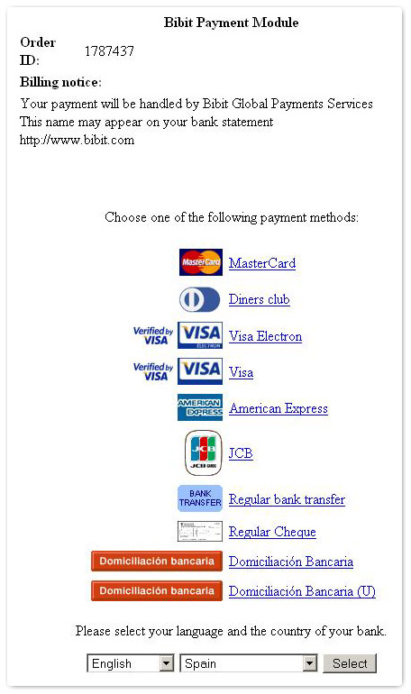 Domiciliacion Bancaria