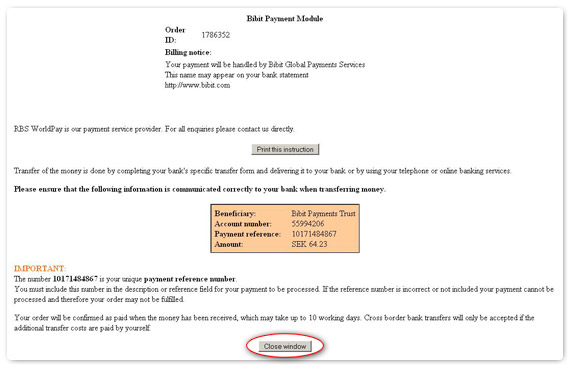 Bank Transfer