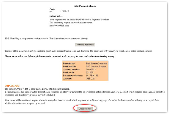 Bank Transfer