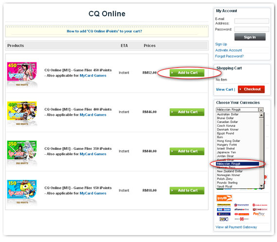 Buy CQ Online Game Flier iPoint - Step 2