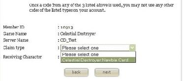 Celestial Destroyer Newbie Card - Step 5