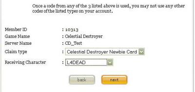 Celestial Destroyer Newbie Card - Step 6